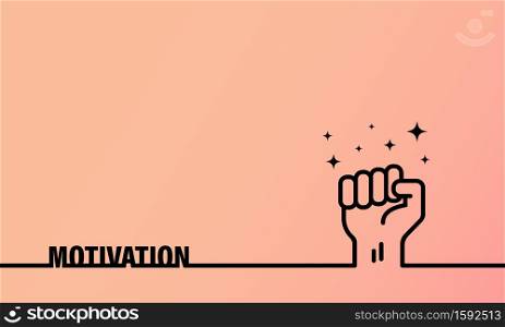 Motivation banner. Symbol of business, success and support. Vector on isolated background. EPS 10.. Motivation banner. Symbol of business, success and support. Vector on isolated background. EPS 10