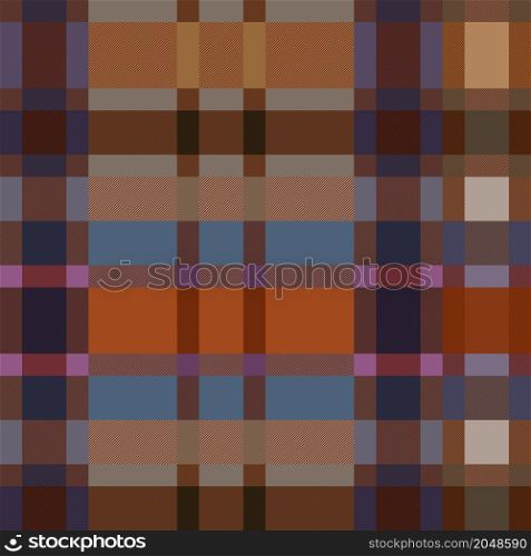 Motley seamless rectangular vector pattern as a tartan plaid mainly muted violet, khaki and blue hues with diagonal lines, texture for flannel shirt, plaid, tablecloths, clothes, blankets and other textile
