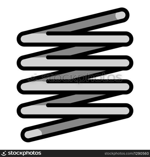 Motor coil spring icon. Outline motor coil spring vector icon for web design isolated on white background. Motor coil spring icon, outline style