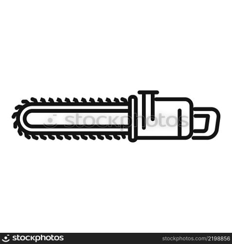 Motor electric saw icon outline vector. Power tool. Chain machine. Motor electric saw icon outline vector. Power tool