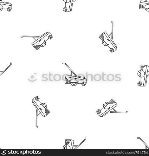 Motor grass cutter icon. Outline illustration of motor grass cutter vector icon for web design isolated on white background. Motor grass cutter icon, outline style
