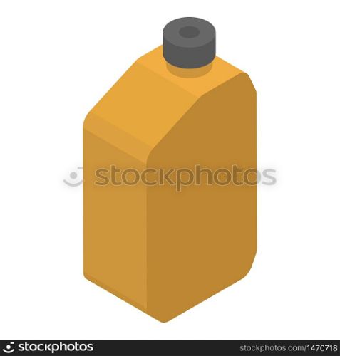 Motor oil bottle icon. Isometric of motor oil bottle vector icon for web design isolated on white background. Motor oil bottle icon, isometric style