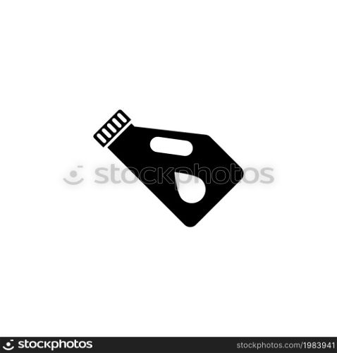 Motor Oil Canister, Car Engine Lubricant. Flat Vector Icon illustration. Simple black symbol on white background. Motor Oil Can, Car Engine Lubricant sign design template for web and mobile UI element. Motor Oil Canister, Car Engine Lubricant Flat Vector Icon