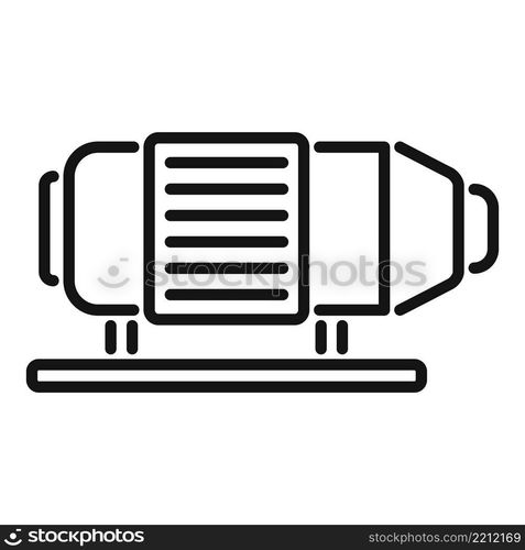 Motor pump icon outline vector. Engine system. Electric compressor. Motor pump icon outline vector. Engine system