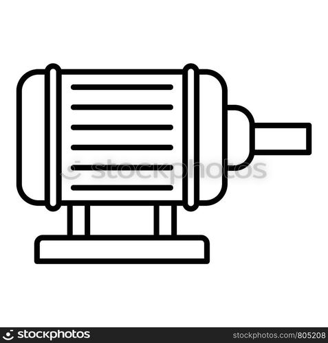 Motor pump irrigation icon. Outline motor pump irrigation vector icon for web design isolated on white background. Motor pump irrigation icon, outline style