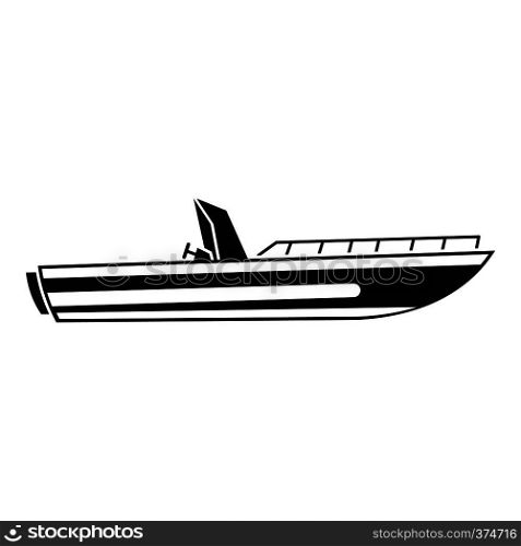 Motor speed boat icon. Simple illustration of boat vector icon for web design. Motor speed boat icon, simple style