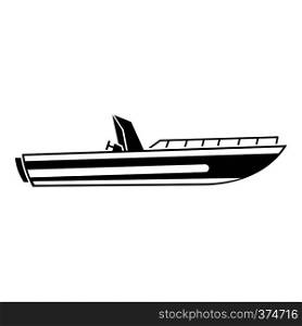 Motor speed boat icon. Simple illustration of boat vector icon for web design. Motor speed boat icon, simple style