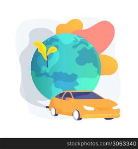 Motor vehicle pollution abstract concept vector illustration. Pollution certificate, motor vehicle emission reduction, car exhaust, transportation industry, co2 country rate abstract metaphor.. Motor vehicle pollution abstract concept vector illustration.