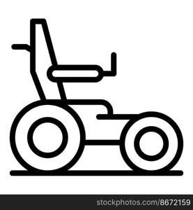 Motor wheelchair icon outline vector. Chair power. Electric scooter. Motor wheelchair icon outline vector. Chair power
