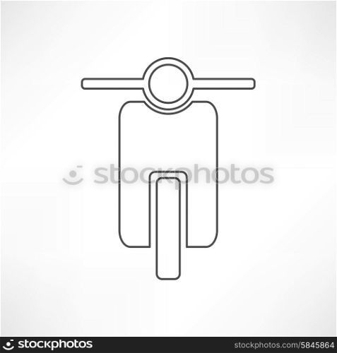 motorbike front view isolated icon