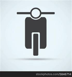 motorbike front view isolated vector icon