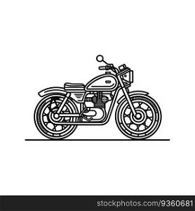 Motorbike glyph icon. Motorcycle. Silhouette symbol. Negative space