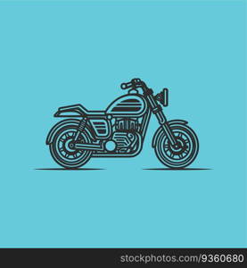 Motorbike linear icon. Thin line illustration. Motorcycle. Contour symbol