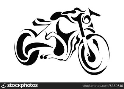 Motorbike on white background