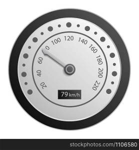 Motorbike speedometer icon. Realistic illustration of motorbike speedometer vector icon for web design. Motorbike speedometer icon, realistic style