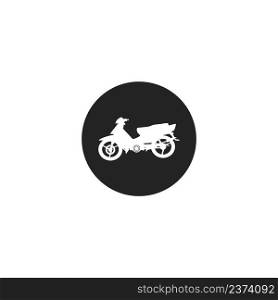 motorbike vector icon, illustration flat design template.
