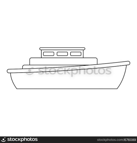 Motorboat icon. Outline illustration of motorboat vector icon for web. Motorboat icon, outline style.