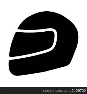 Motorcycle helmet head injury protection icon stock illustration