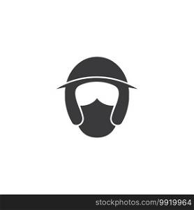 Motorcycle helmet logo vector design