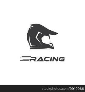 Motorcycle helmet logo vector design