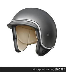 motorcycle helmet moto. safety driver. head retro hat 3d realistic vector. motorcycle helmet moto vector