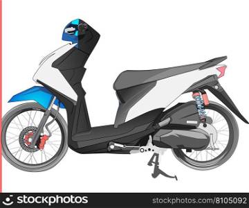 Motorcycle honda beat modification Royalty Free Vector Image