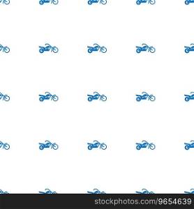 Motorcycle icon pattern seamless white background Vector Image