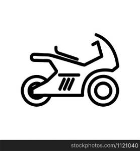 motorcycle icon vector. A thin line sign. Isolated contour symbol illustration. motorcycle icon vector. Isolated contour symbol illustration