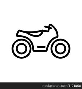 motorcycle icon vector. A thin line sign. Isolated contour symbol illustration. motorcycle icon vector. Isolated contour symbol illustration