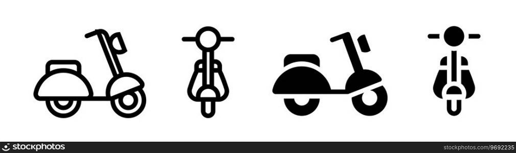 Motorcycle icons. Motorbike vector icons. EPS 10