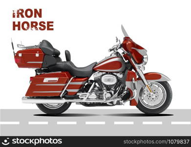 Motorcycle image. Iron horse. Vector illustration