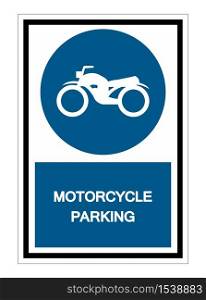 Motorcycle parking Symbol Sign Isolate On White Background,Vector Illustration EPS.10