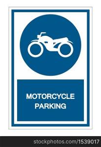 Motorcycle parking Symbol Sign Isolate On White Background,Vector Illustration EPS.10