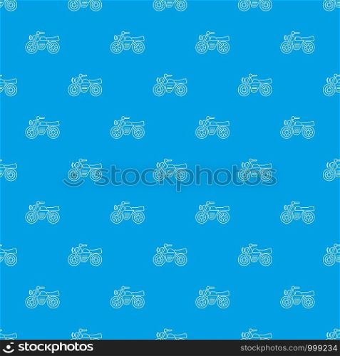 Motorcycle pattern vector seamless blue repeat for any use. Motorcycle pattern vector seamless blue