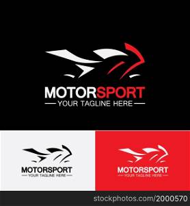 Motorcycle Sport Logo Symbol Vector illustration Design Template