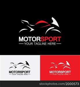 Motorcycle Sport Logo Symbol Vector illustration Design Template