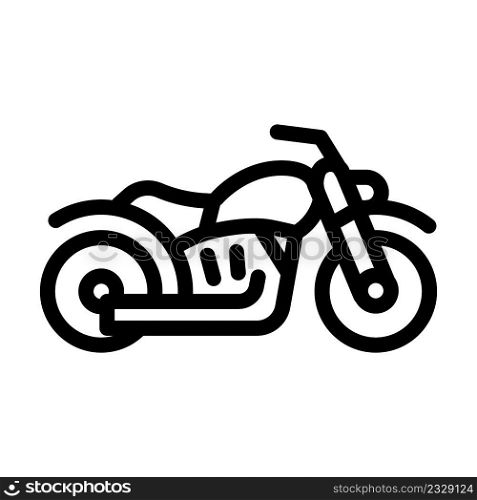 motorcycle transport line icon vector. motorcycle transport sign. isolated contour symbol black illustration. motorcycle transport line icon vector illustration