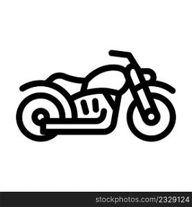 motorcycle transport line icon vector. motorcycle transport sign. isolated contour symbol black illustration. motorcycle transport line icon vector illustration