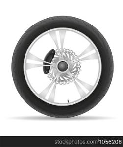 motorcycle wheel tire from the disk vector illustration isolated on white background