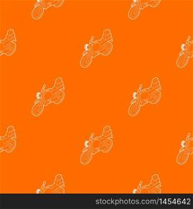 Motorcycle with cargo pattern vector orange for any web design best. Motorcycle with cargo pattern vector orange