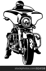 Motorcyclist Front View