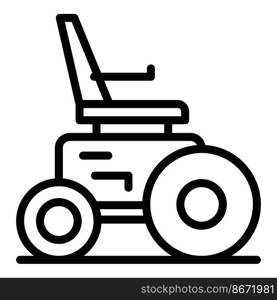 Motorized wheelchair icon outline vector. Electric scooter. Chair power. Motorized wheelchair icon outline vector. Electric scooter