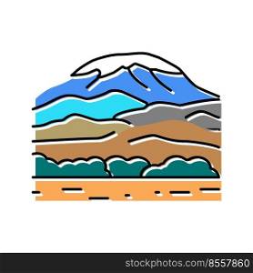 mount kilimanjaro color icon vector. mount kilimanjaro sign. isolated symbol illustration. mount kilimanjaro color icon vector illustration