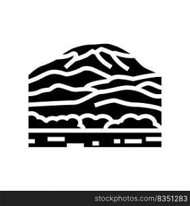 mount kilimanjaro glyph icon vector. mount kilimanjaro sign. isolated symbol illustration. mount kilimanjaro glyph icon vector illustration