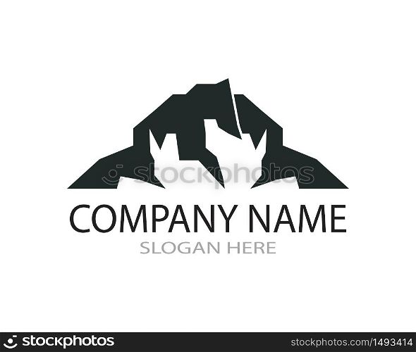 Mountain abstract logo design vector illustration