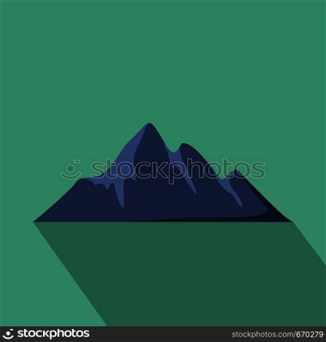 Mountain adventure icon. Flat illustration of mountain adventure vector icon for web. Mountain adventure icon, flat style.