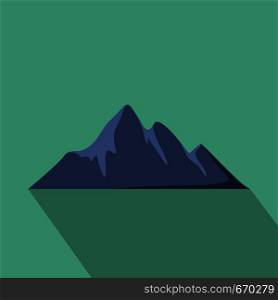 Mountain adventure icon. Flat illustration of mountain adventure vector icon for web. Mountain adventure icon, flat style.