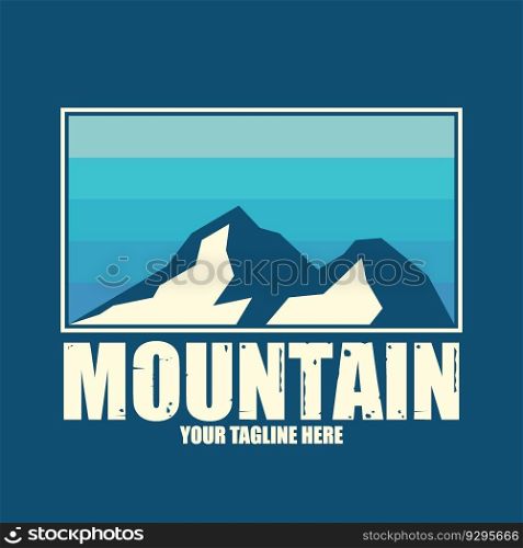 mountain adventure landscape icon vector illustration template design