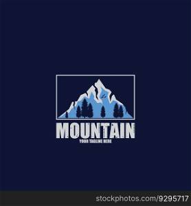 mountain adventure landscape icon vector illustration template design
