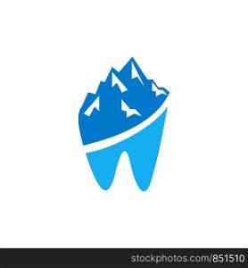 mountain and dental logo template
